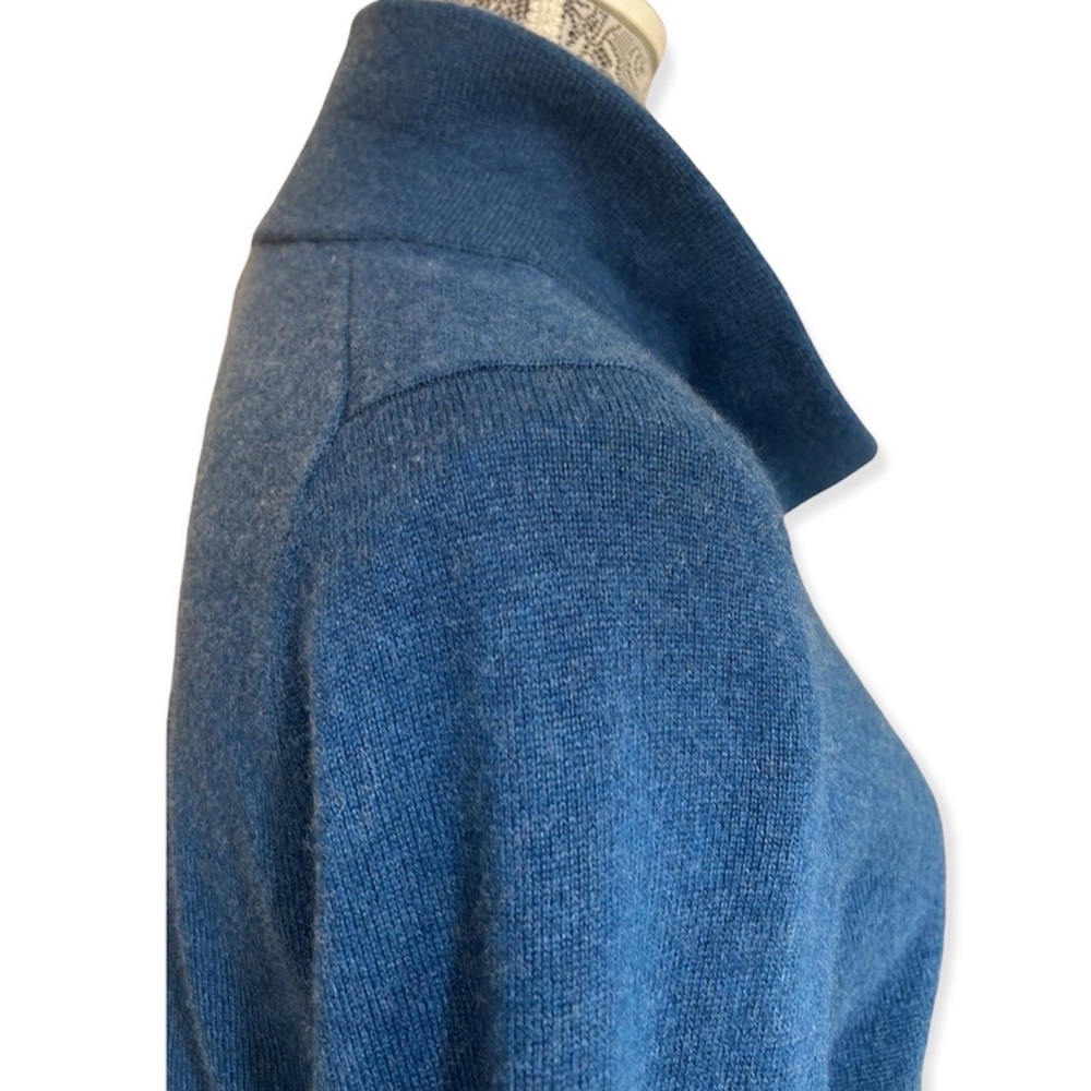 Talbots petites pure cashmere blue sweater size Mp - Picture 5 of 10